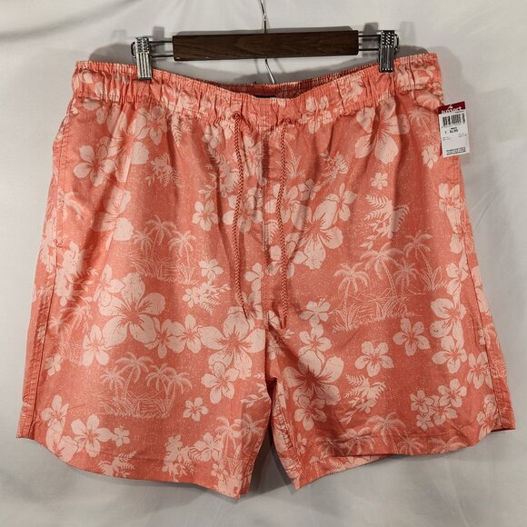 Basic Editions Men's Tropical Vibe Swim Shorts Trunks XL Mesh Lining NWT (K-37) - Picture 1 of 5